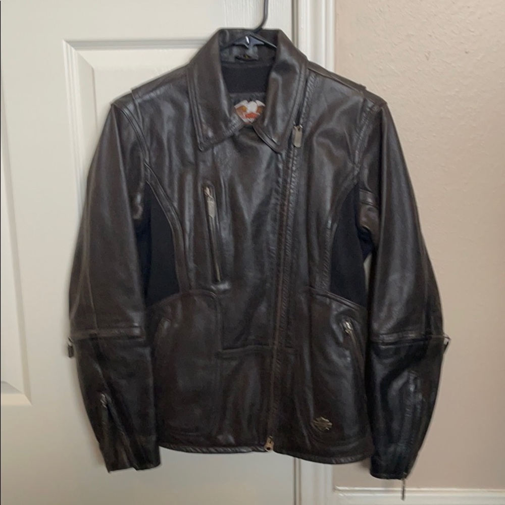 Harley Davidson ladies brown leather jacket